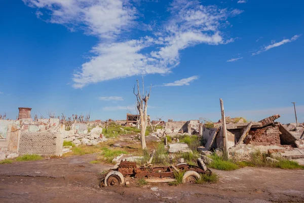 Ciudad Abandonada Ciudad Abandonada Por Una Inundación Ciudad Fantasma Epecun — Foto de Stock