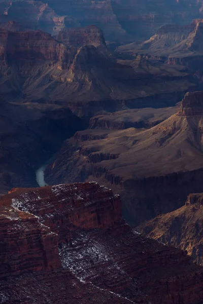 Tramonto Nel Grand Canyon Vista Panoramica Del Paesaggio Del Grande — Foto Stock