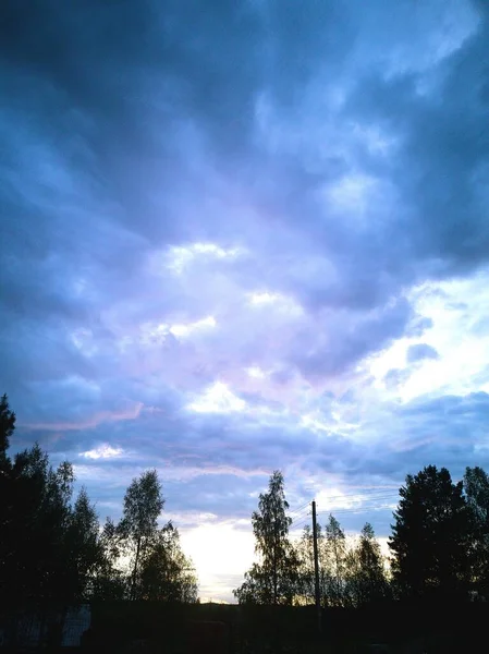 Früher Bis Früher Morgen Nach Einem Nächtlichen Gewitter — Stockfoto