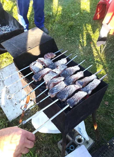 Sazan filetosundan iştah açıcı barbekü