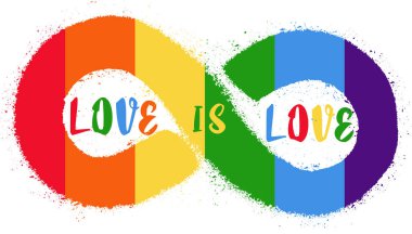 LGBT hakları sembolü. Eşcinsel geçit işareti