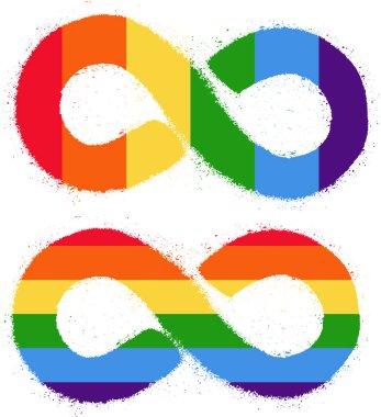 LGBT hakları sembolü. Eşcinsel geçit işareti