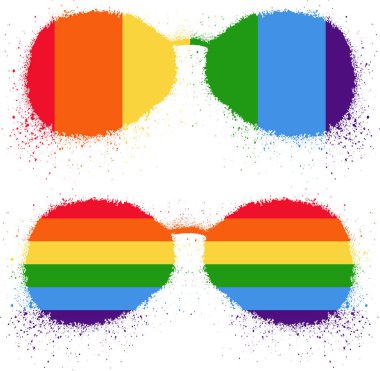 LGBT hakları sembolü. Eşcinsel geçit işareti