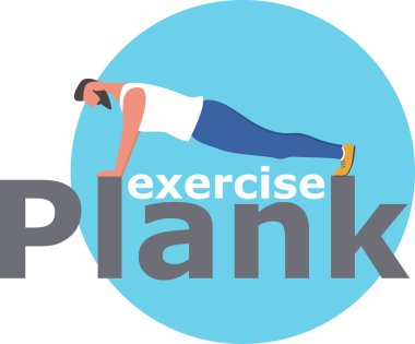 Planking egzersiz yaparak fitness adam