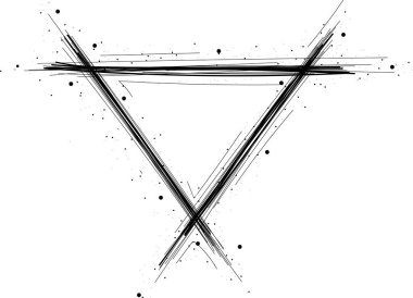 Metin için yer el çizilmiş geometrik çerçeveyle