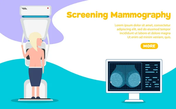 Bannière de mammographie Screeningl — Image vectorielle