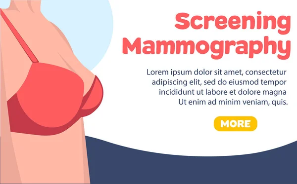 Nápis Screeningl mamografie — Stockový vektor