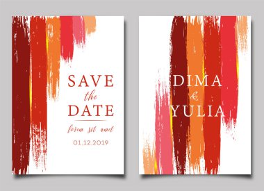 Düğün davetiyesi veya yıldönümü kartı şablonları