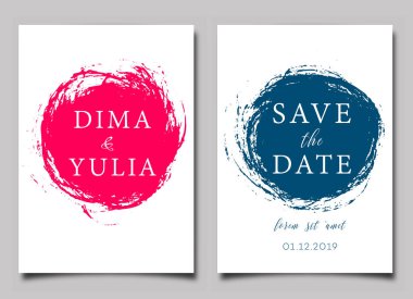 Düğün davetiyesi veya yıldönümü kartı şablonları