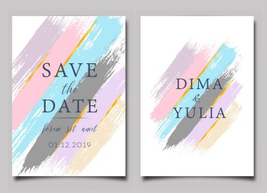 Düğün davetiyesi veya yıldönümü kartı şablonları