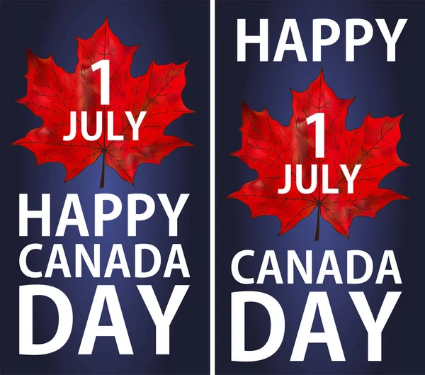 Glücklich Kanada Tag Urlaub feiern Karte — Stockvektor