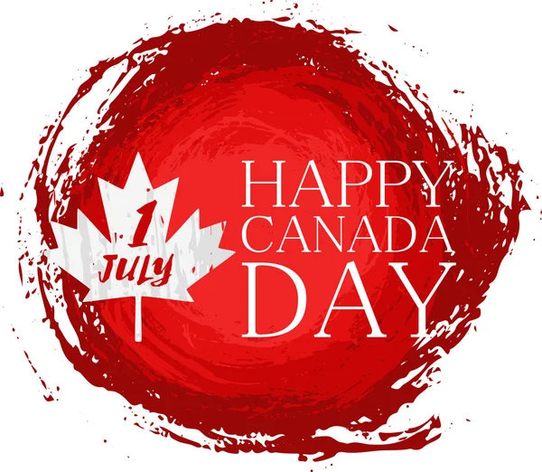 Glücklich Kanada Tag Urlaub feiern Karte — Stockvektor