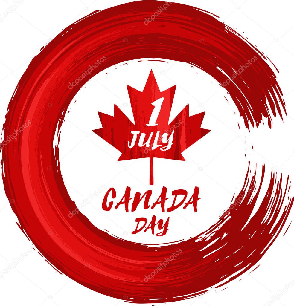 Happy Canada Day holiday celebrate card