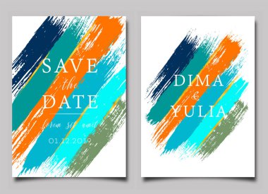 Düğün davetiyesi veya yıldönümü kartı şablonları