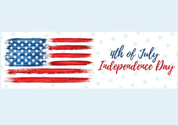 Glücklicher Unabhängigkeitstag 4. Juli — Stockvektor