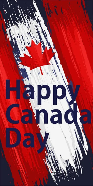 Feliz día festivo de Canadá celebrar tarjeta — Vector de stock