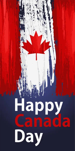 加拿大节日庆祝卡快乐 — 图库矢量图片