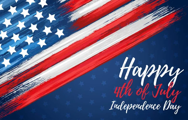 Joyeux jour de l'indépendance 4 juillet — Image vectorielle