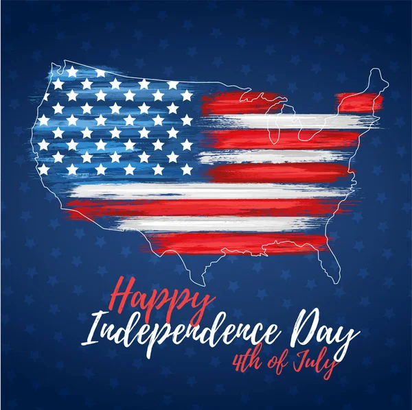 Šťastný den nezávislosti 4.července — Stockový vektor