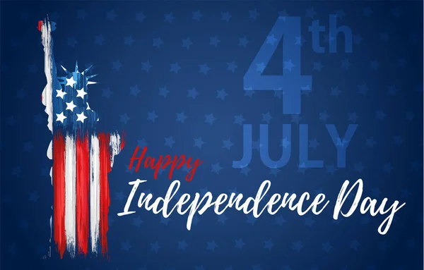 Feliz Dia da Independência 4 de Julho — Vetor de Stock