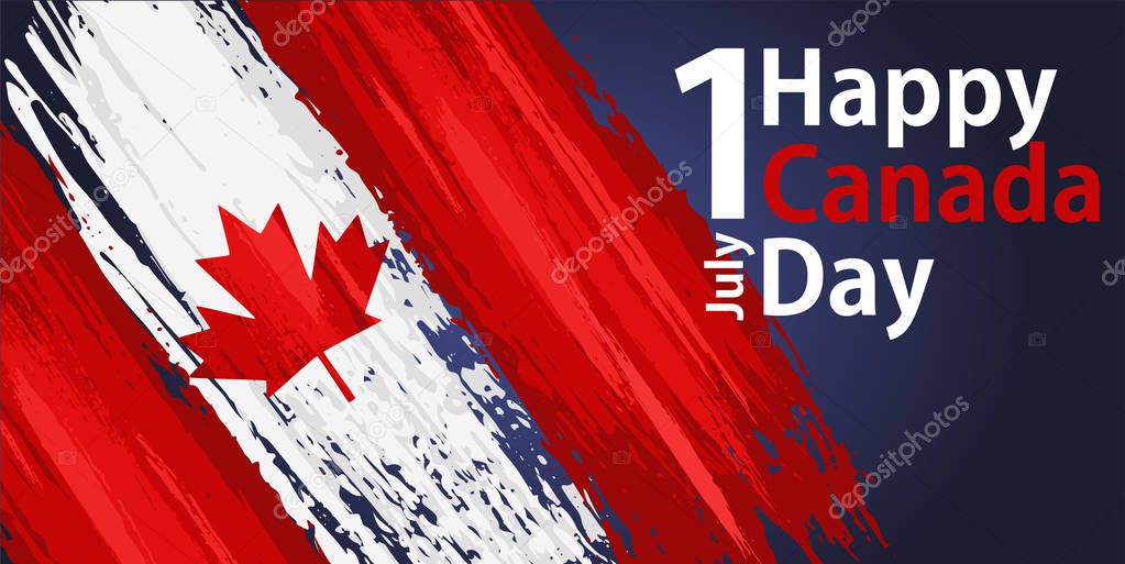 Happy Canada Day holiday celebrate card