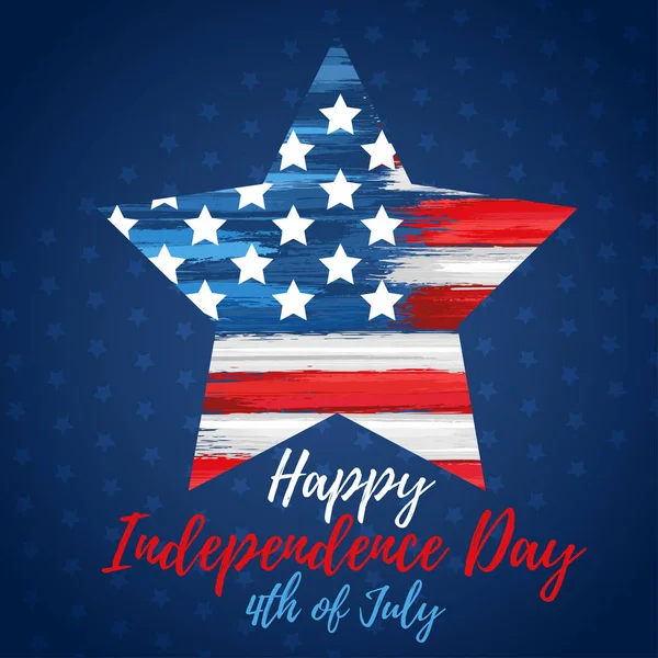 Feliz Dia da Independência 4 de Julho — Vetor de Stock