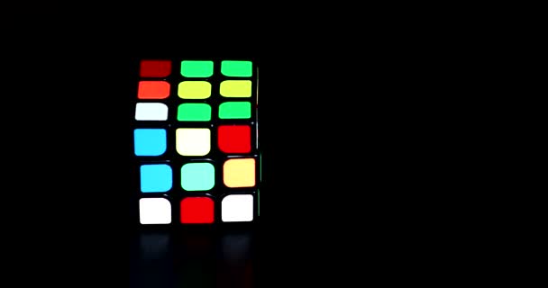Cubo Rubik Risolvere Enigmi — Video Stock