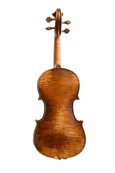 白色背景下的小提琴背面 — 图库照片