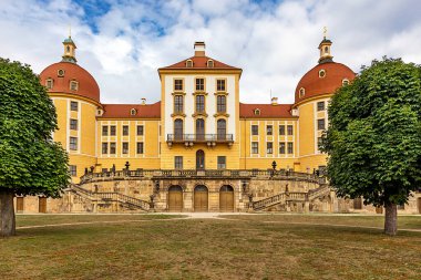 Barok kalesi Moritzburg Şatosu, Moritzburg, Dresden, Saksonya, Almanya yakınlarında..