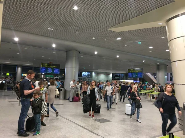 Moskau Moskauer Flughafen Das Flugzeug Moskau — Stockfoto