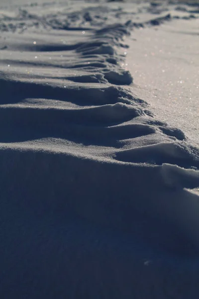 Vinter Ryssland Skogsträd Berg Snökalla Stigen Creek Träd — Stockfoto