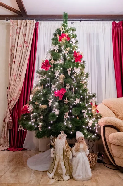 Ano Novo Natal Presentes Árvore Natal Inverno Neve Inverno Russo — Fotografia de Stock