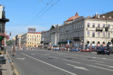 Saint Petersburg şehri. - Rusya. Rusya tarihi. Rusya kültürü. Aziz PETERSBURG 'un manzarası ve doğası. Peterhof..