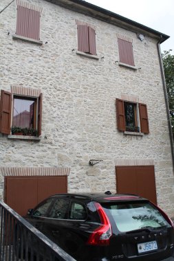 San Marino 'da. İtalya. İtalya Kültürü. İtalya 'nın manzarası ve doğası. Güneş..