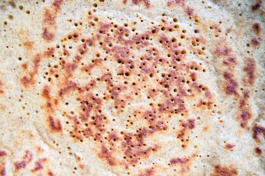 çavdar unu, dokulu arka plan yapılmış pişmiş pancake yakın çekim
