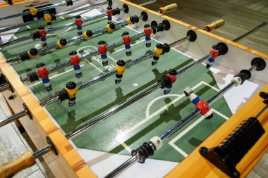 Ufa, Rusya - 02 Nisan 2019: masa futbolu kapalı