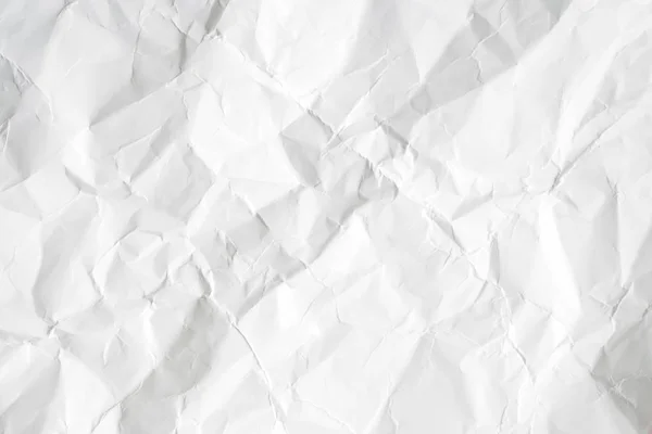 Papel arrugado blanco vacío, fondo de textura gris — Foto de Stock