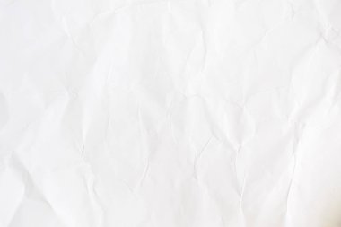 Boş kırışık beyaz kağıt, boş doku arka plan