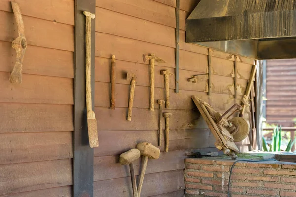 Old workshop of craft tools