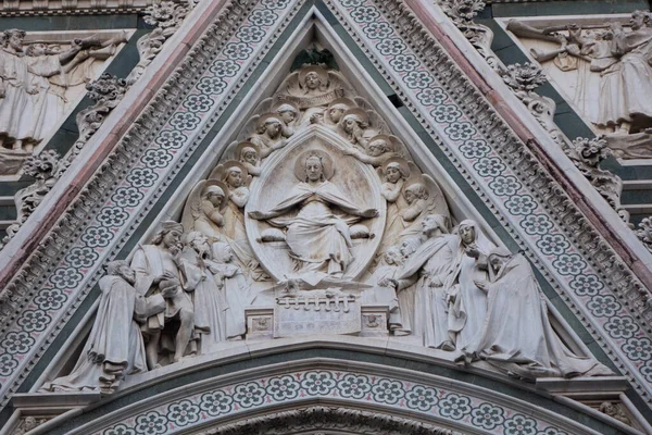 Exterior Facade Cathedral Santa Maria Del Fiore Florence Italy Close — Stock Photo, Image