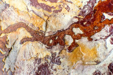 Makro, kayalık sahil tarafında bulunan doku ve desenleri kapat.