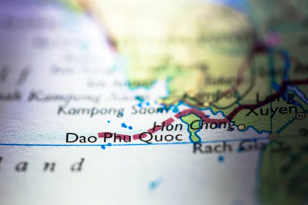 Пустельна Глибина Поля Фокусується Географічному Розташуванні Острова Фукуок Єтнамі Індокитай — стокове фото