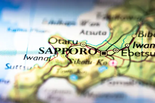 Долина Глибини Поля Фокусується Географічному Розташуванні Міста Саппоро Острові Хоккайдо — стокове фото