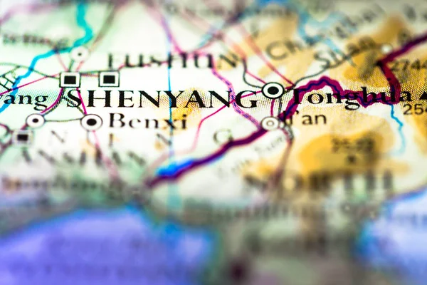 Долинна Глибина Поля Фокусується Географічному Розташуванні Міста Шеньян Ляонін Китай — стокове фото