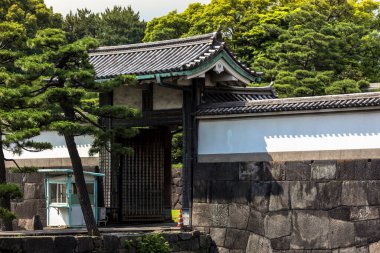 Tokyo 'daki İmparatorluk Sarayı' nın güzel ve büyüleyici manzarası. 