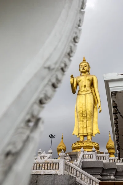 Phra Buddha Mongkol Maharaj Più Alto Golden Standing Buddha Hat — Foto Stock