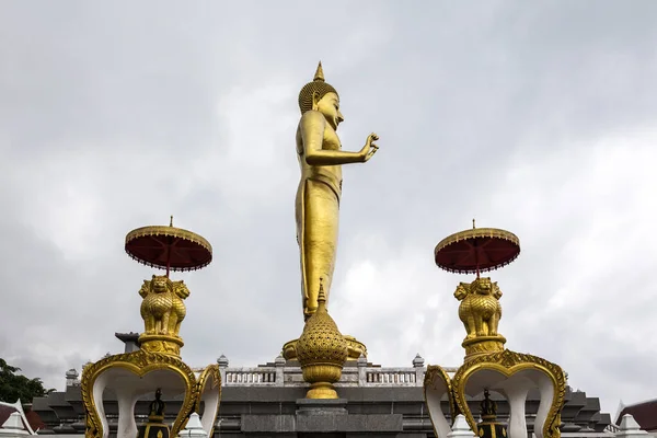 Phra Buddha Mongkol Maharaj Más Alto Golden Standing Buddha Hat —  Fotos de Stock