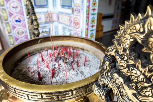 Kinesisk Buddhistisk Hugh Rökelse Urna Supasarnrangsan Road Hat Yai Songkhla — Stockfoto