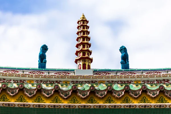 Techo Del Templo Budista Chino Supasarnrangsan Road Hat Yai Songkhla — Foto de Stock