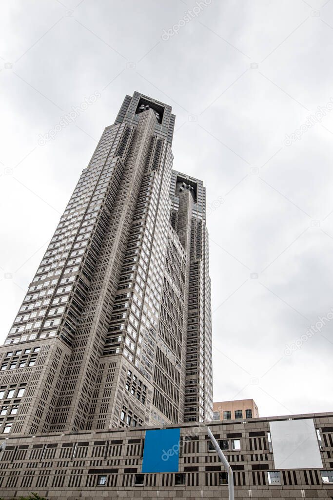 Tokyo Metropolitan Government Building also referred to as Tocho for short at dawn